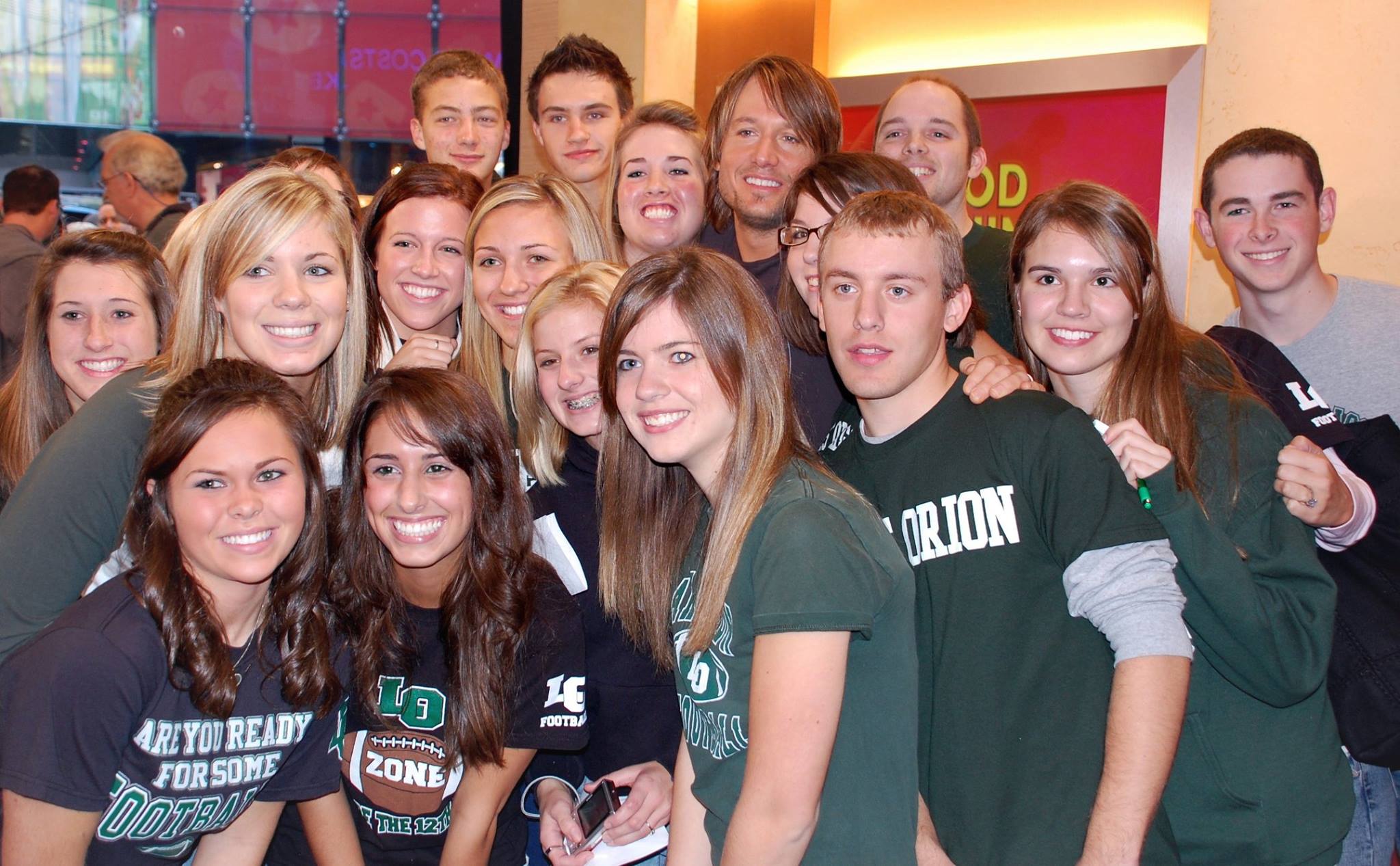 Brian Winter and his DECA students meeting Keith Urban on the set of Good Morning America