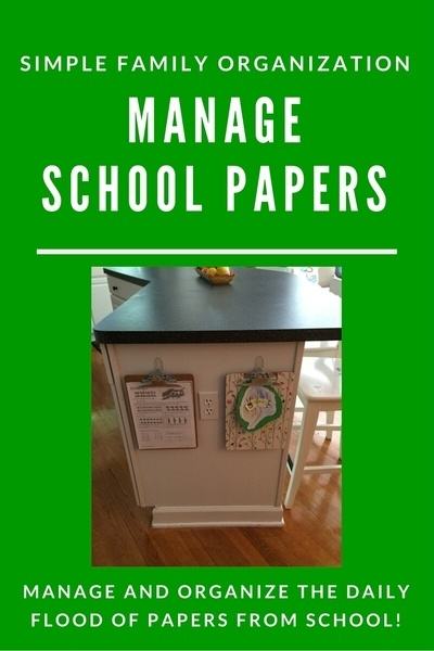 organize school papers at home