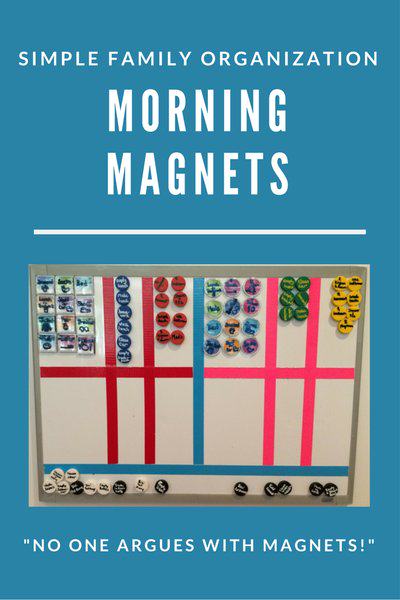 Simple Family Organization - Morning Magnets 