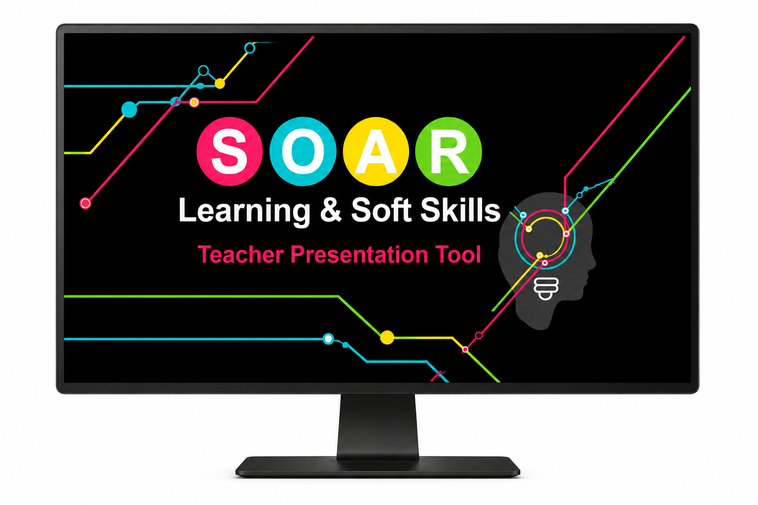 SOAR Teacher Presentation tool shown on a monitor